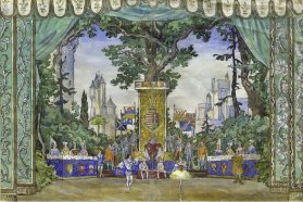 Эскиз декорации к&nbsp;балету «Жизель» А. Адана. 1945